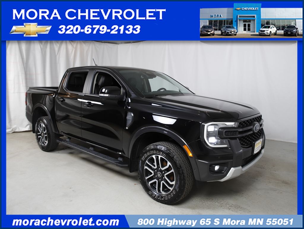 Black 2024 Ford Ranger Pickup Truck Four-Wheel Drive Automatic