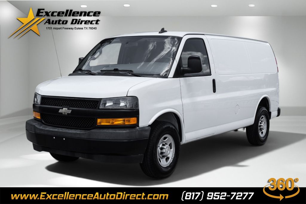 Summit White 2021 Chevrolet Express Cargo Van Rear-Wheel Drive 8-Speed Automatic Overdrive