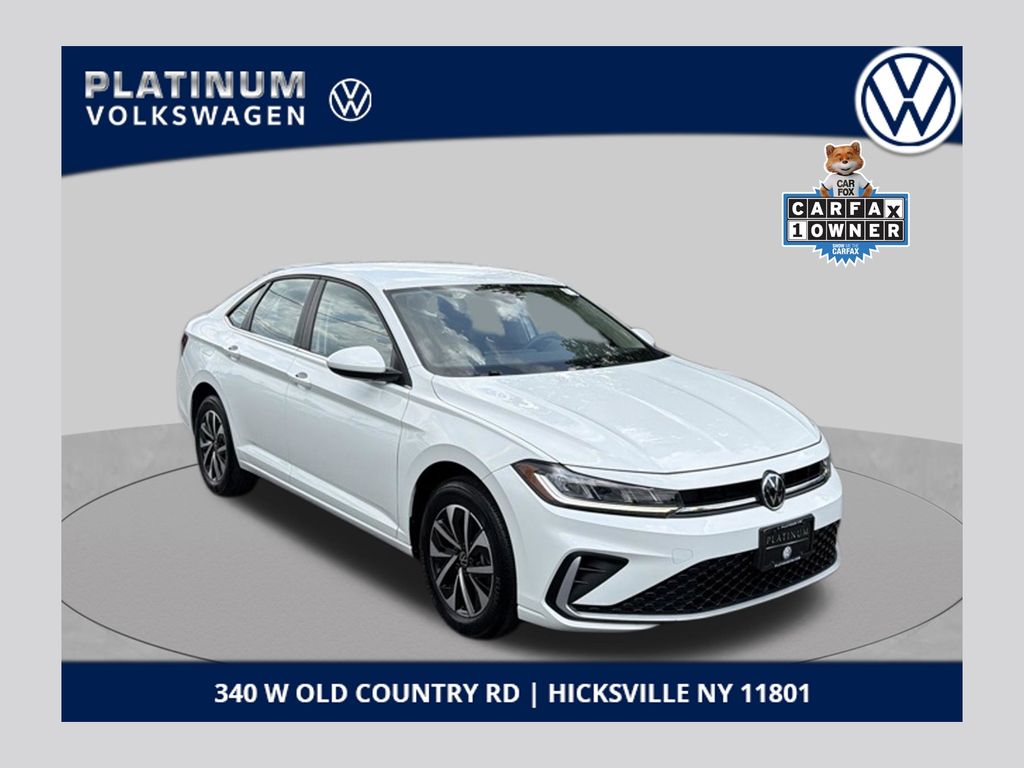 Pure White 2025 Volkswagen Jetta Sedan Front-Wheel Drive 8-Speed Automatic