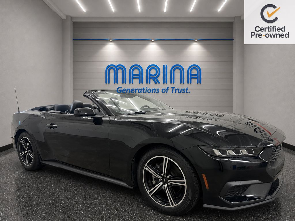 Shadow Black 2025 Ford Mustang Convertible Rear-Wheel Drive Automatic