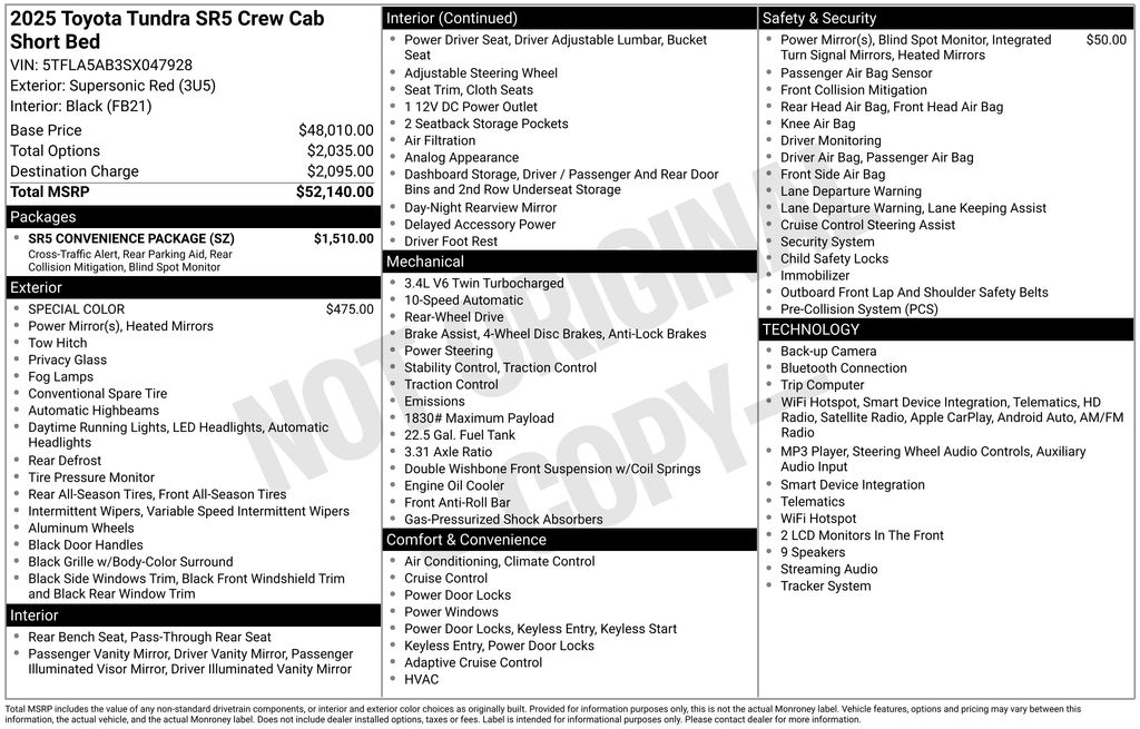 Used 2025 Red Toyota SR5 image 4