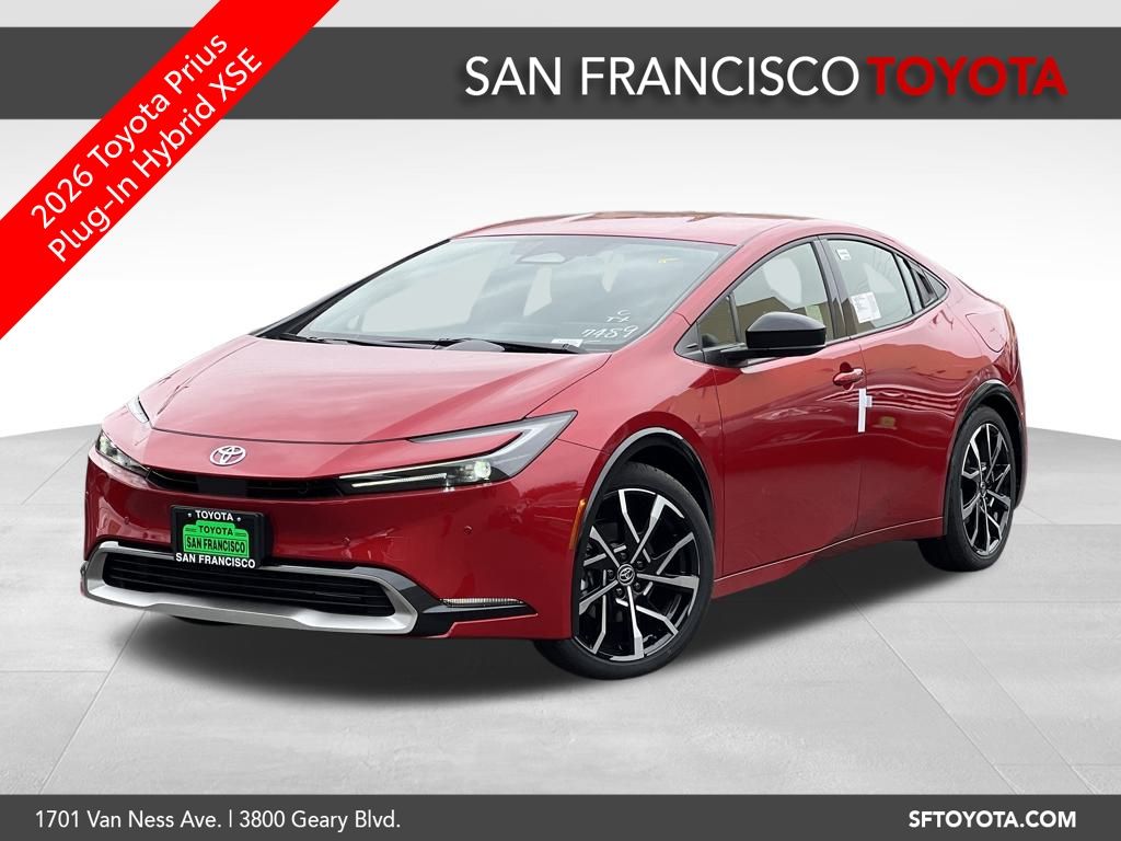 Red 2026 Toyota Prius Plug-In Hybrid Hatchback Front-Wheel Drive Continuously Variable Transmission