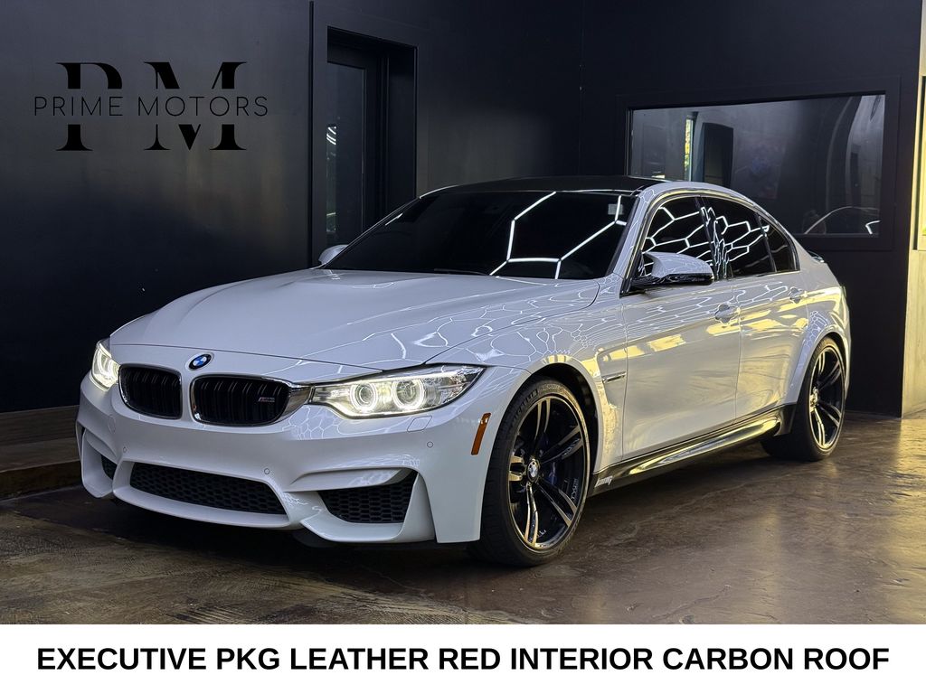 White Metallic 2017 BMW M3 Sedan Rear-Wheel Drive 6-Speed Manual