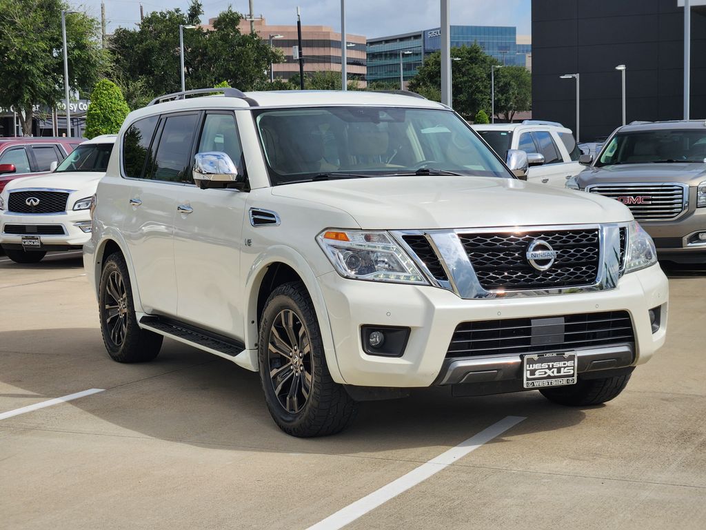 2019 Nissan Armada Platinum White at Bravo Nissan