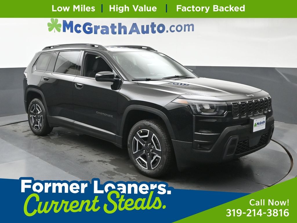 Diamond Black Crystal Pearlcoat 2026 Jeep Cherokee SUV / Crossover Four-Wheel Drive Continuously Variable Transmission
