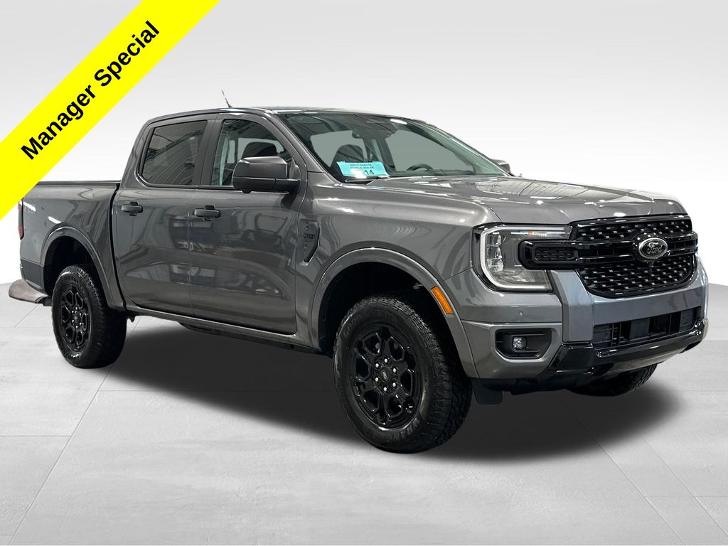 Gray Metallic 2025 Ford Ranger XLT SuperCrew 4WD Pickup Truck Four-Wheel Drive Automatic
