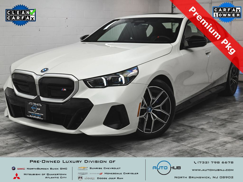 Mineral White Metallic 2024 BMW i5 M60 AWD Sedan All-Wheel Drive Automatic
