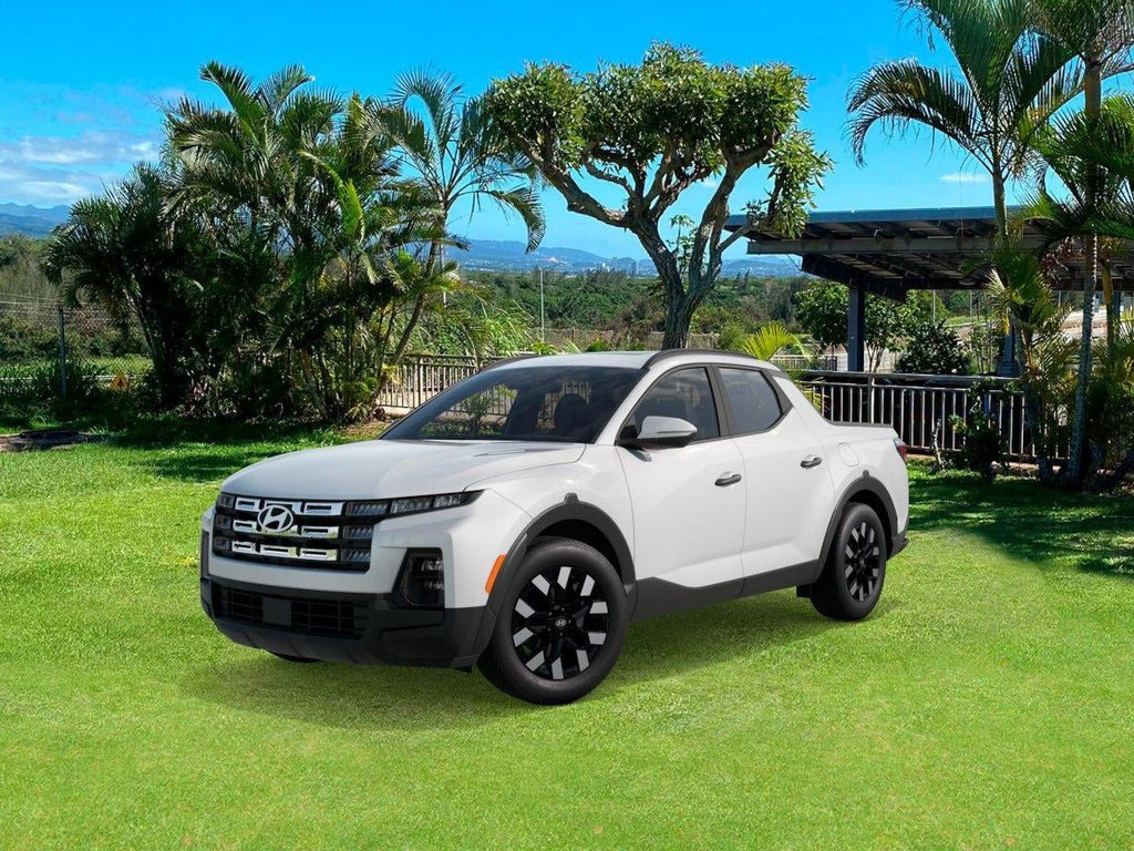 Atlas White 2027 Hyundai Santa Cruz Pickup Truck All-Wheel Drive 8-Speed Automatic