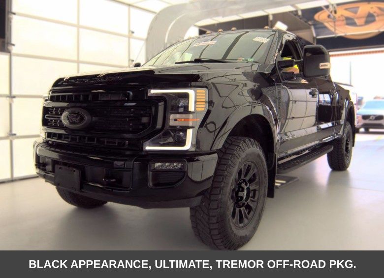 Agate Black Metallic 2021 Ford F-350 Super Duty Pickup Truck Four-Wheel Drive Automatic