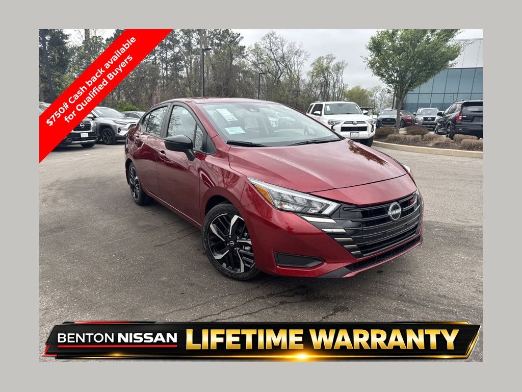 Red (Scarlet Ember Tintcoat) 2025 Nissan Versa SR FWD Sedan Front-Wheel Drive Continuously Variable Transmission