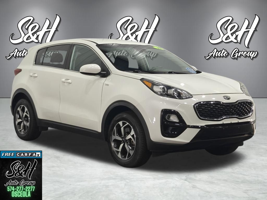 Clear White 2021 Kia Sportage SUV / Crossover All-Wheel Drive 6-Speed Automatic Overdrive