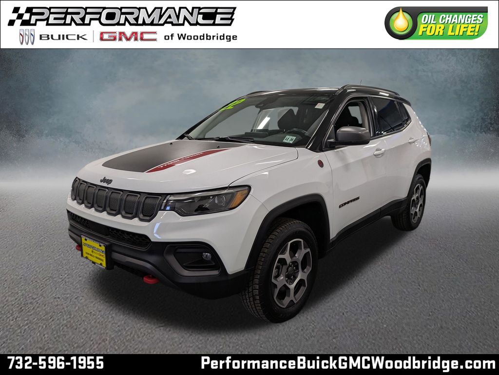 Bright White Clearcoat 2022 Jeep Compass SUV / Crossover Four-Wheel Drive 9-Speed Automatic