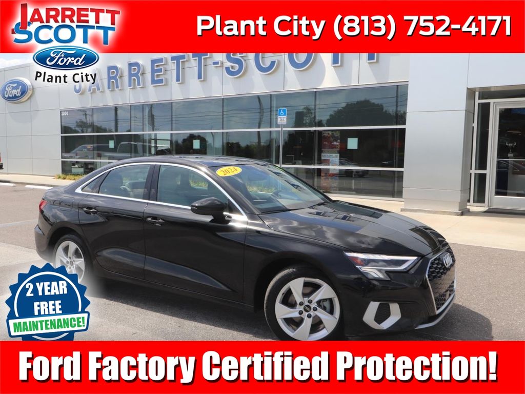 Black 2024 Audi A3 Sedan Front-Wheel Drive 7-Speed Automatic