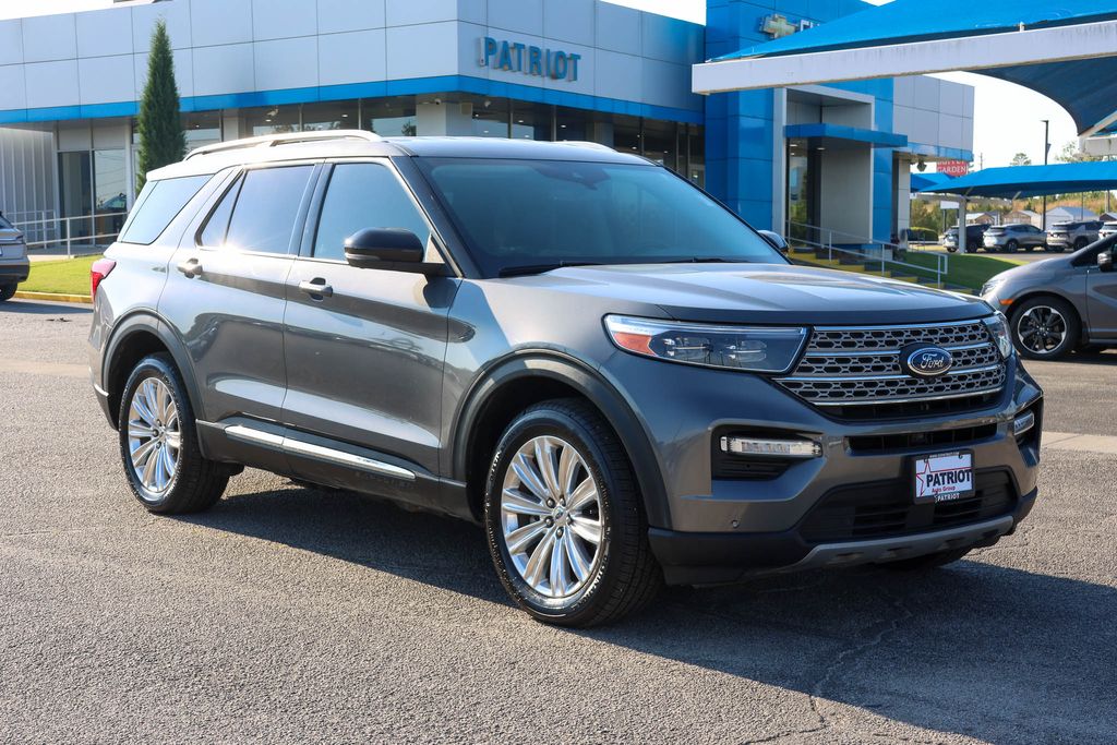Gray Metallic 2022 Ford Explorer Hybrid SUV / Crossover All-Wheel Drive Automatic