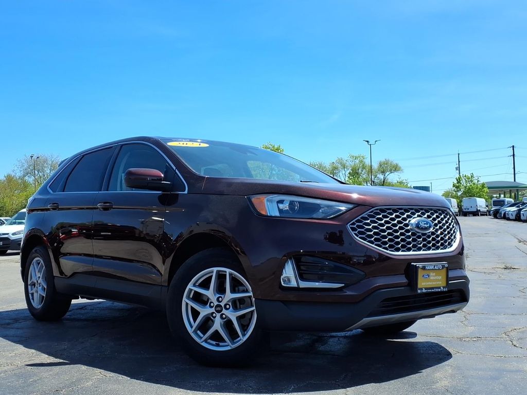 Red (Burgundy) 2024 Ford Edge SEL AWD SUV / Crossover All-Wheel Drive 8-Speed Automatic