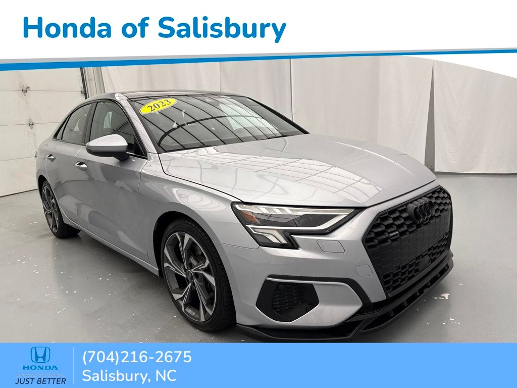 Florett Silver Metallic 2023 Audi A3 Sedan All-Wheel Drive 7-Speed Automatic