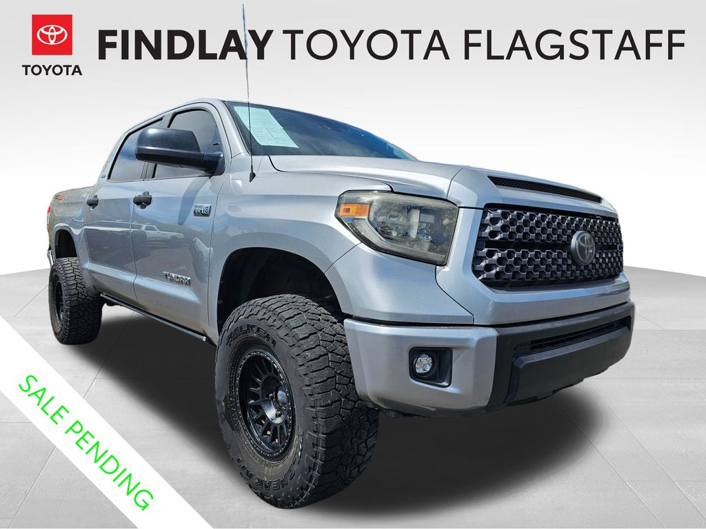 Silver Sky Metallic 2018 Toyota Tundra SR5 CrewMax 5.7L 4WD Pickup Truck Four-Wheel Drive 6-Speed Automatic Overdrive
