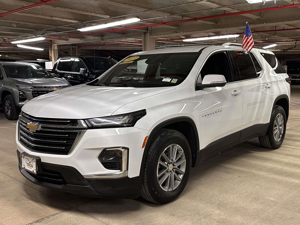 Summit White 2023 Chevrolet Traverse LT Leather AWD SUV / Crossover Four-Wheel Drive 9-Speed Automatic