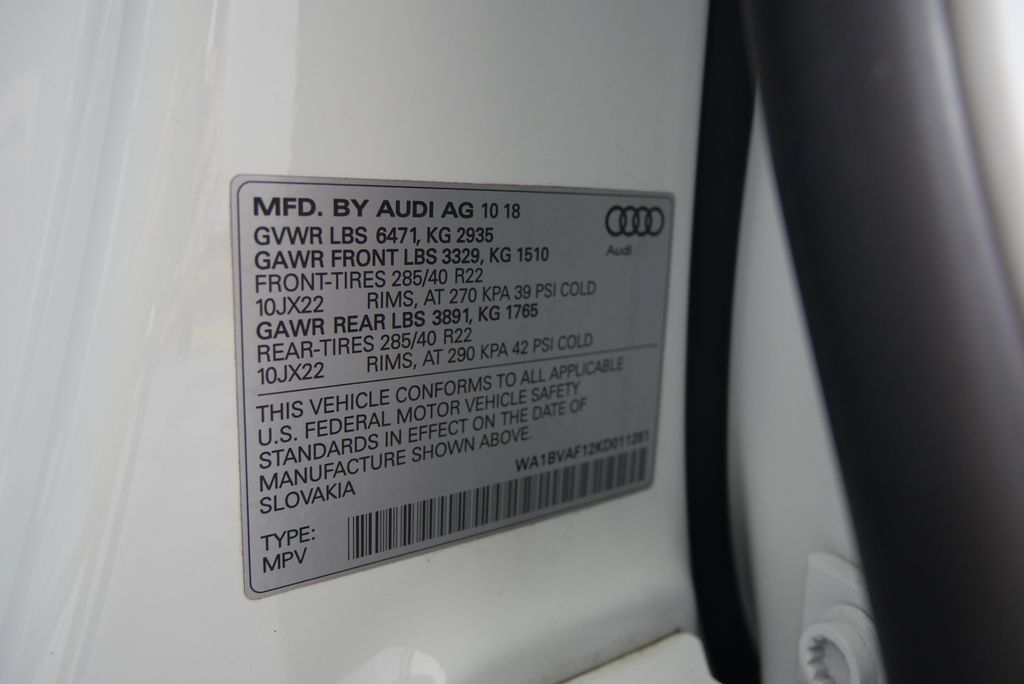 2019 Audi Q8 Premium Plus 29