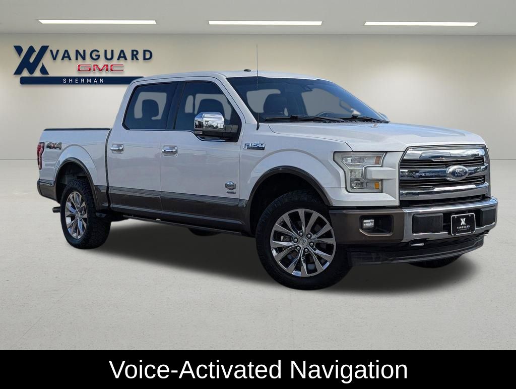 White 2017 Ford F-150 King Ranch SuperCrew 4WD Pickup Truck Four-Wheel Drive Automatic