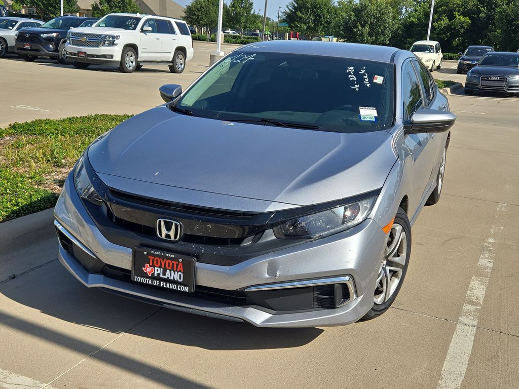 Lunar Silver Metallic 2019 Honda Civic Sedan Front-Wheel Drive Continuously Variable Transmission