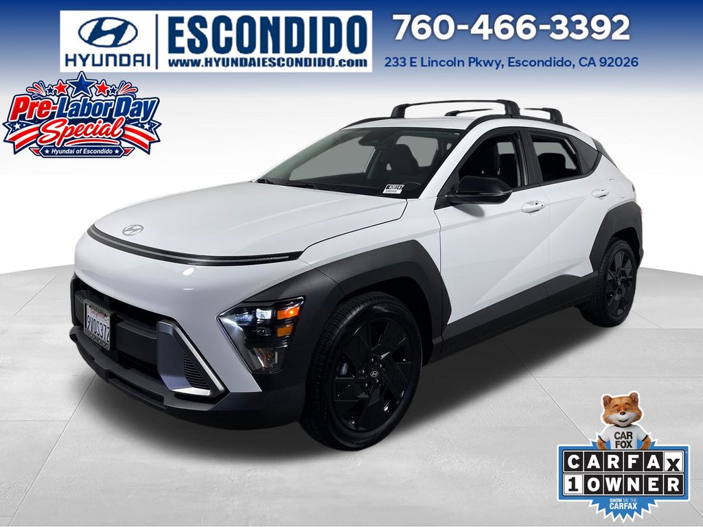 Atlas White 2026 Hyundai Kona SUV / Crossover Front-Wheel Drive Continuously Variable Transmission