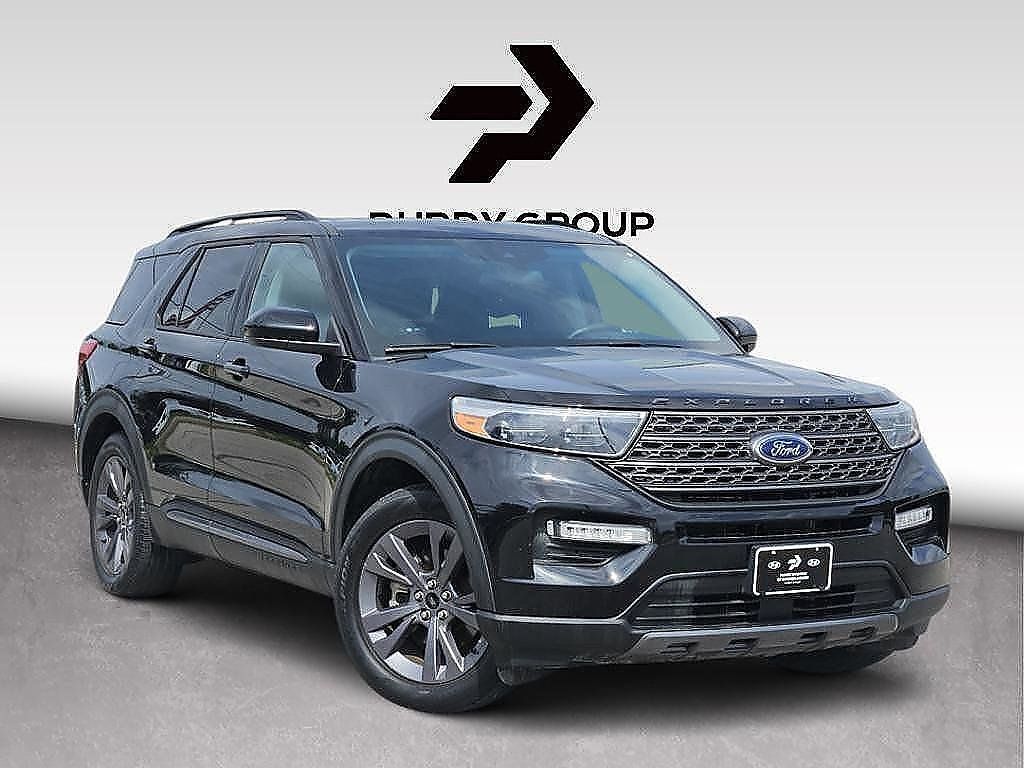 Black Metallic 2022 Ford Explorer SUV / Crossover Rear-Wheel Drive Automatic