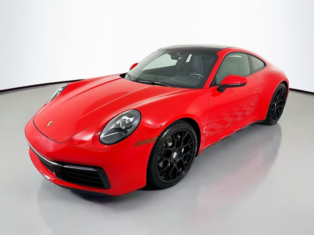 Guards Red 2021 Porsche 911 Coupe Rear-Wheel Drive 8-Speed Automatic