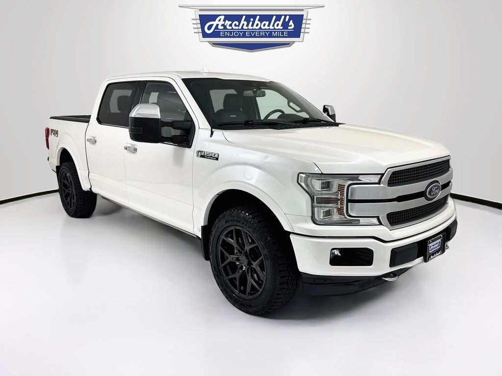 White Platinum Clearcoat Metallic 2019 Ford F-150 Pickup Truck Four-Wheel Drive Automatic