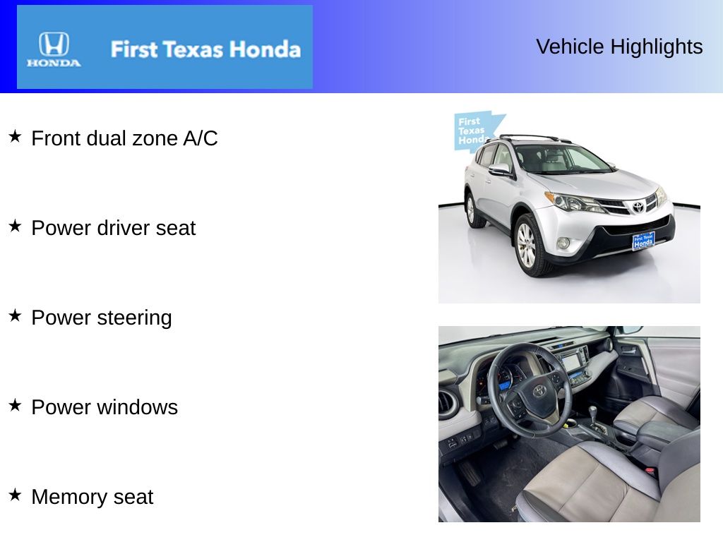 Used Car 2013 Toyota Rav4  Limited For Sale Under $15,000 In Austin, Texas