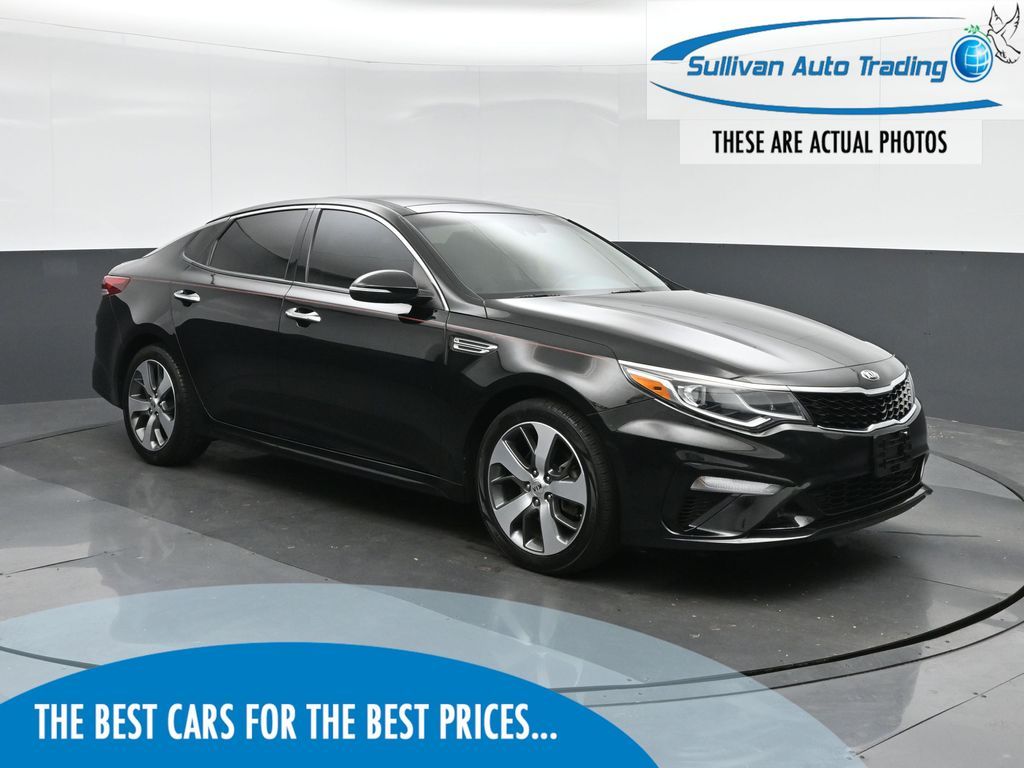 Ebony Black 2019 Kia Optima S FWD Sedan Front-Wheel Drive 6-Speed Automatic
