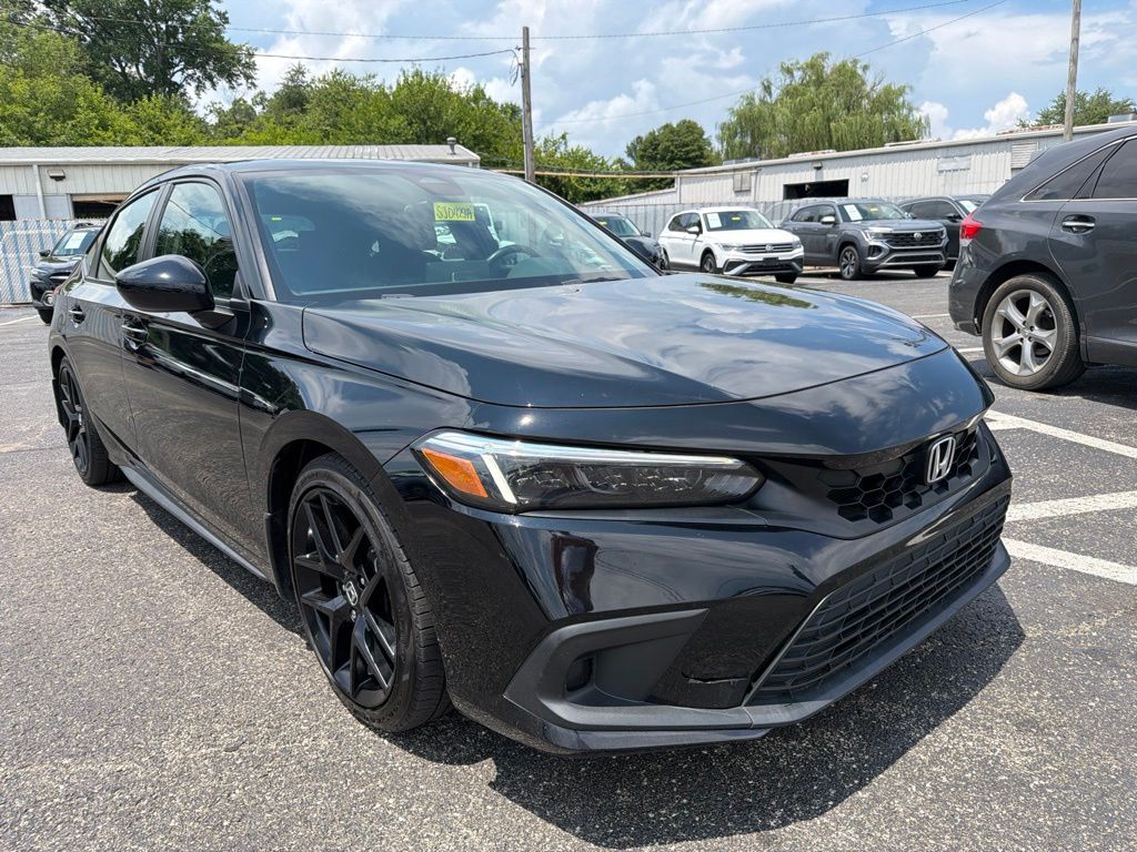 Black 2024 Honda Civic Hatchback Hatchback Front-Wheel Drive Continuously Variable Transmission