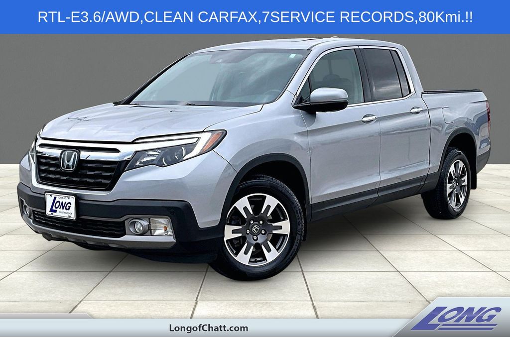 Silver 2019 Honda Ridgeline Pickup Truck All-Wheel Drive 6-Speed Automatic