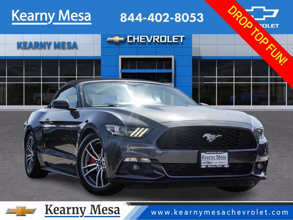 Gray (Magnetic Metallic) 2016 Ford Mustang EcoBoost Premium Convertible RWD Convertible Rear-Wheel Drive 6-Speed Automatic