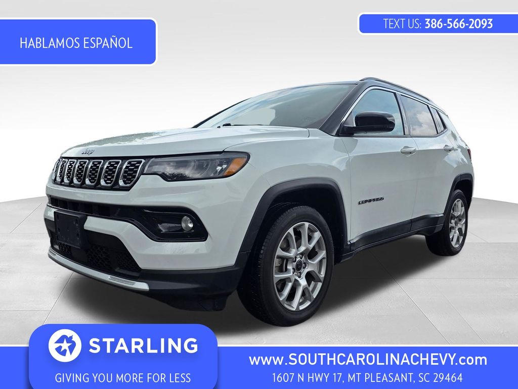 Bright White Clearcoat 2025 Jeep Compass SUV / Crossover Four-Wheel Drive 8-Speed Automatic