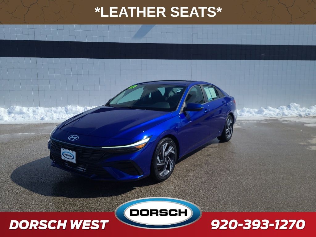 Intense Blue 2025 Hyundai Elantra Hybrid Limited FWD Sedan Front-Wheel Drive 6-Speed Dual Clutch