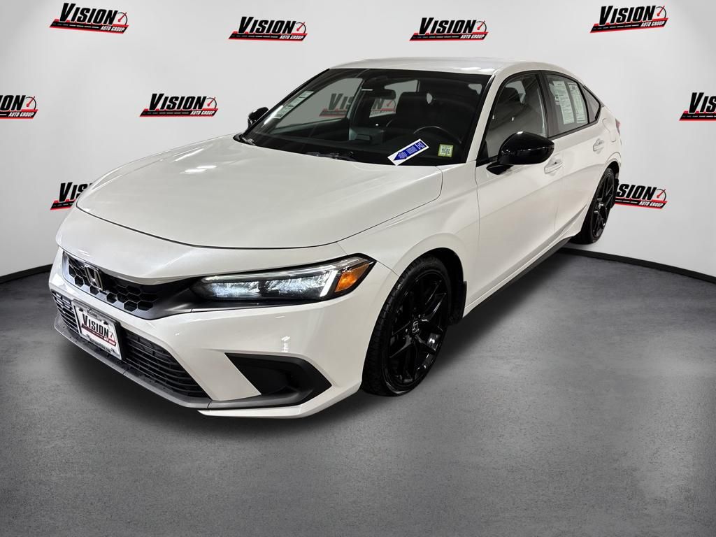 Platinum White Pearl 2023 Honda Civic Hatchback Hatchback Front-Wheel Drive Continuously Variable Transmission