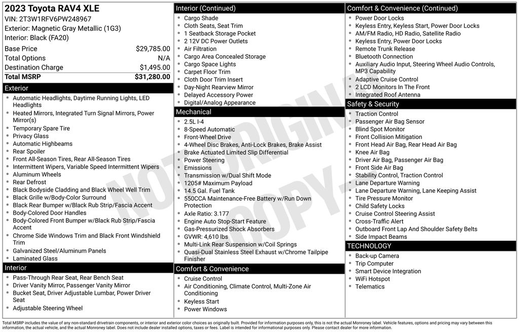 2023 Toyota RAV4 XLE Gray at Subaru and VW of Moon Township