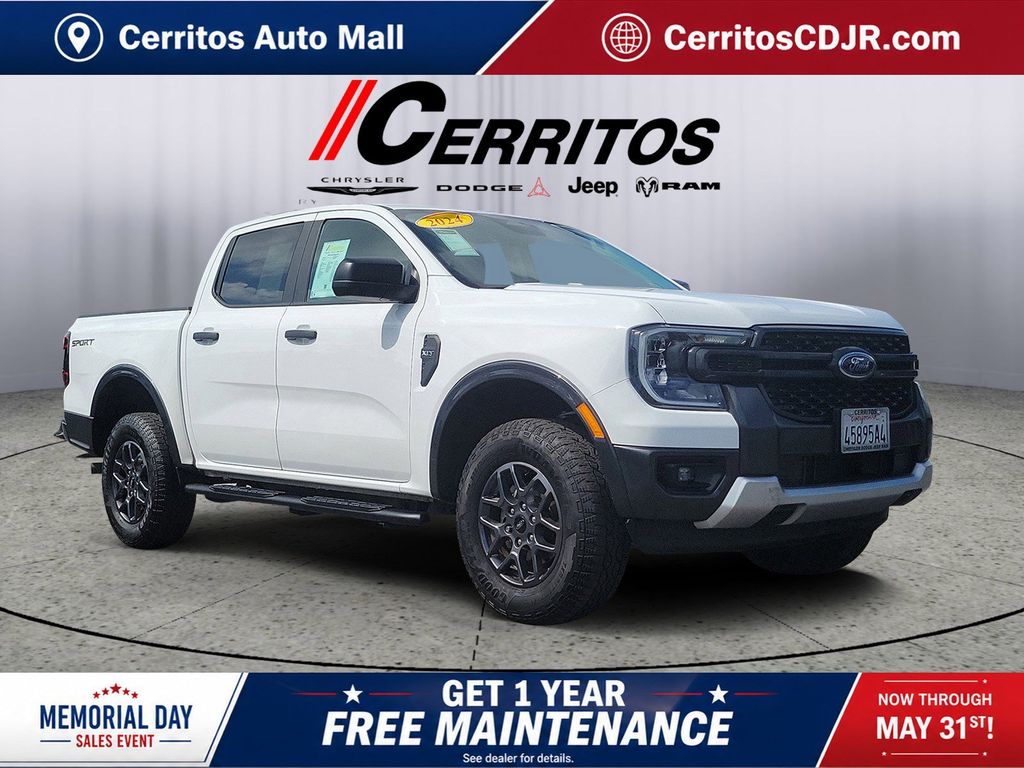 Oxford White 2024 Ford Ranger XLT SuperCrew RWD Pickup Truck 4X2 Automatic