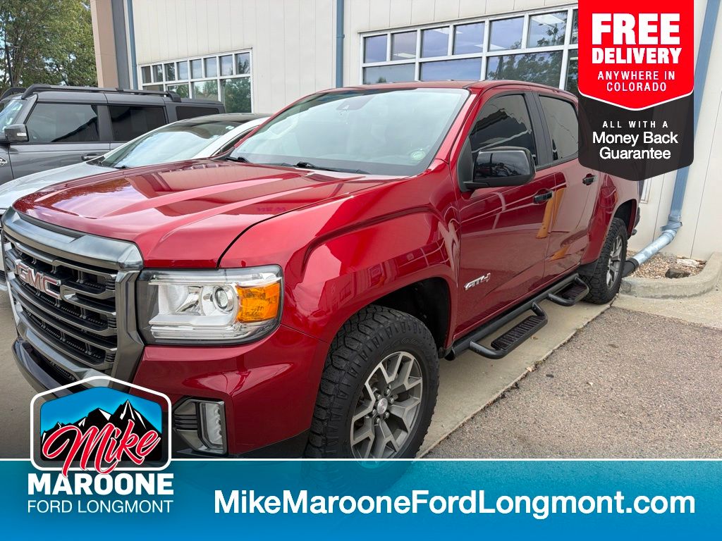 Cayenne Red Tintcoat 2021 GMC Canyon Pickup Truck Four-Wheel Drive 8-Speed Automatic