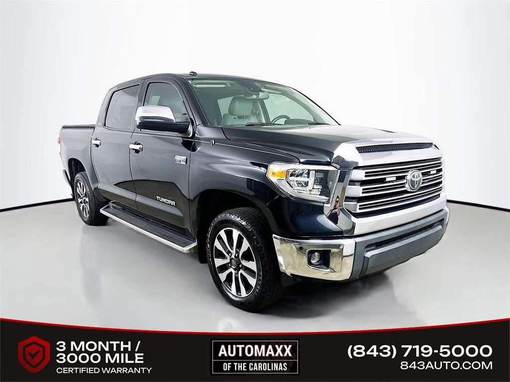 Midnight Black Metallic 2019 Toyota Tundra Limited CrewMax 5.7L 4WD Pickup Truck Four-Wheel Drive 6-Speed Automatic