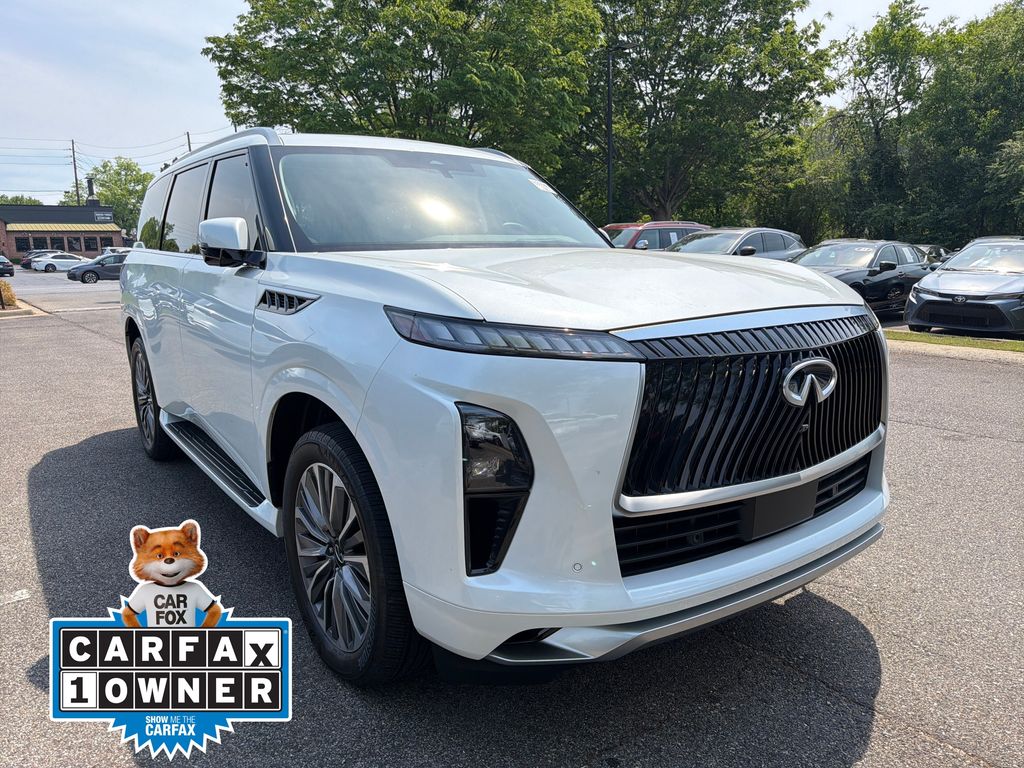 Radiant White 2025 INFINITI QX80 Sensory 4WD SUV / Crossover All-Wheel Drive 9-Speed Automatic