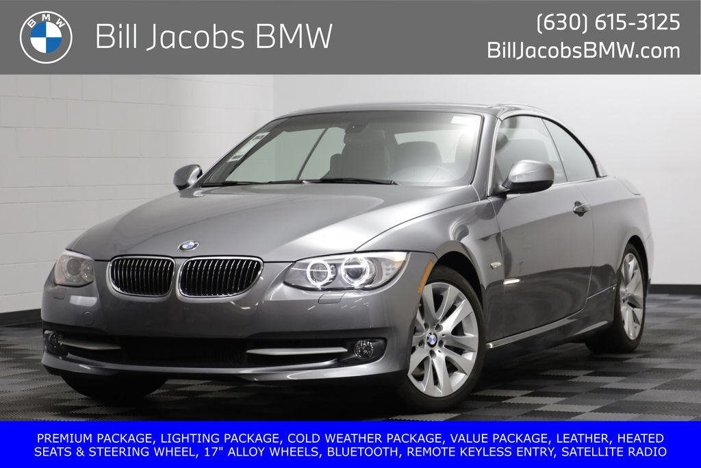 Space Gray Metallic 2011 BMW 3 Series Convertible Rear-Wheel Drive Automatic