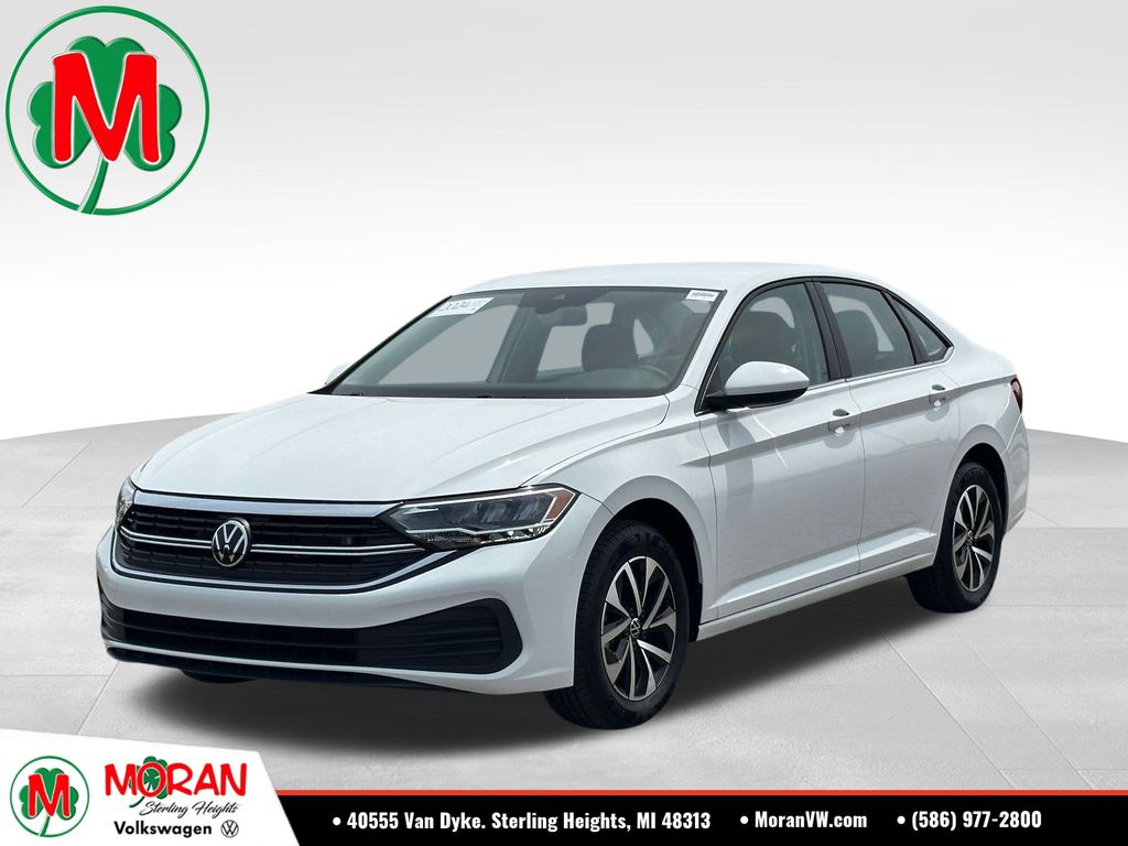 Pure White 2024 Volkswagen Jetta S FWD Sedan Front-Wheel Drive 8-Speed Automatic