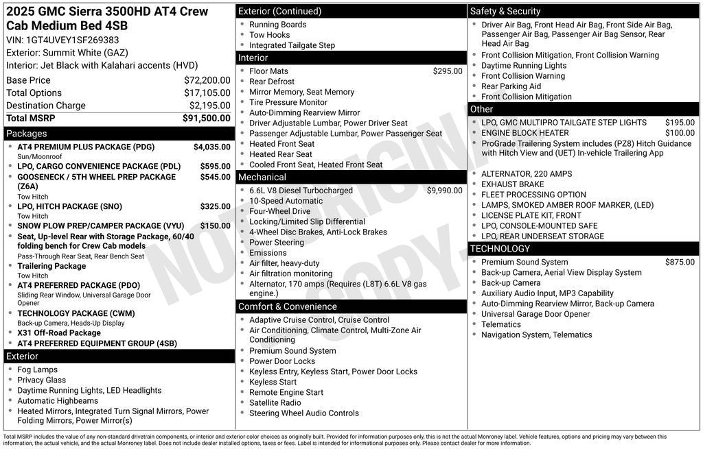 Used Car 2025 Gmc Sierra 3500hd  At4 For Sale Under $80,000 In Austin, Texas