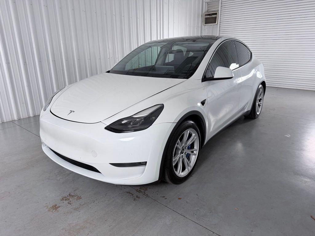 Pearl White Multi-Coat 2021 Tesla Model Y Long Range AWD SUV / Crossover All-Wheel Drive 1-Speed Automatic