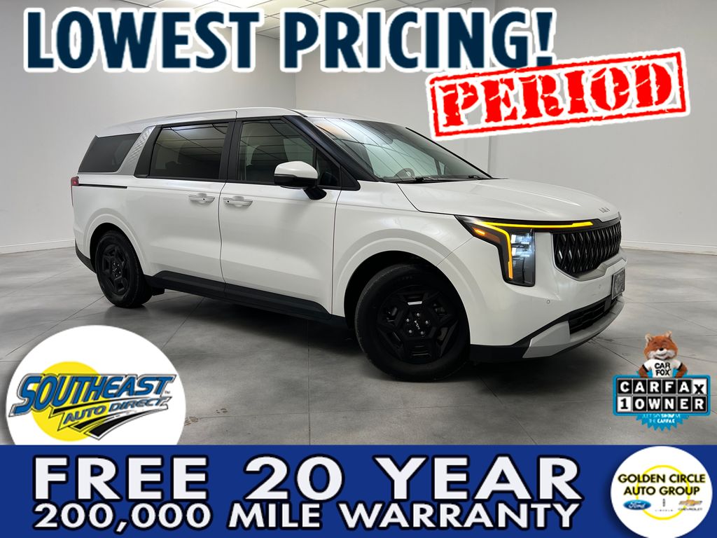Snow White Pearl 2025 Kia Carnival Minivan Front-Wheel Drive 8-Speed Automatic