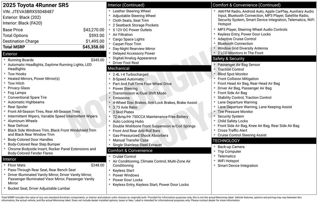 Used 2025 Black Toyota SR5 image 5