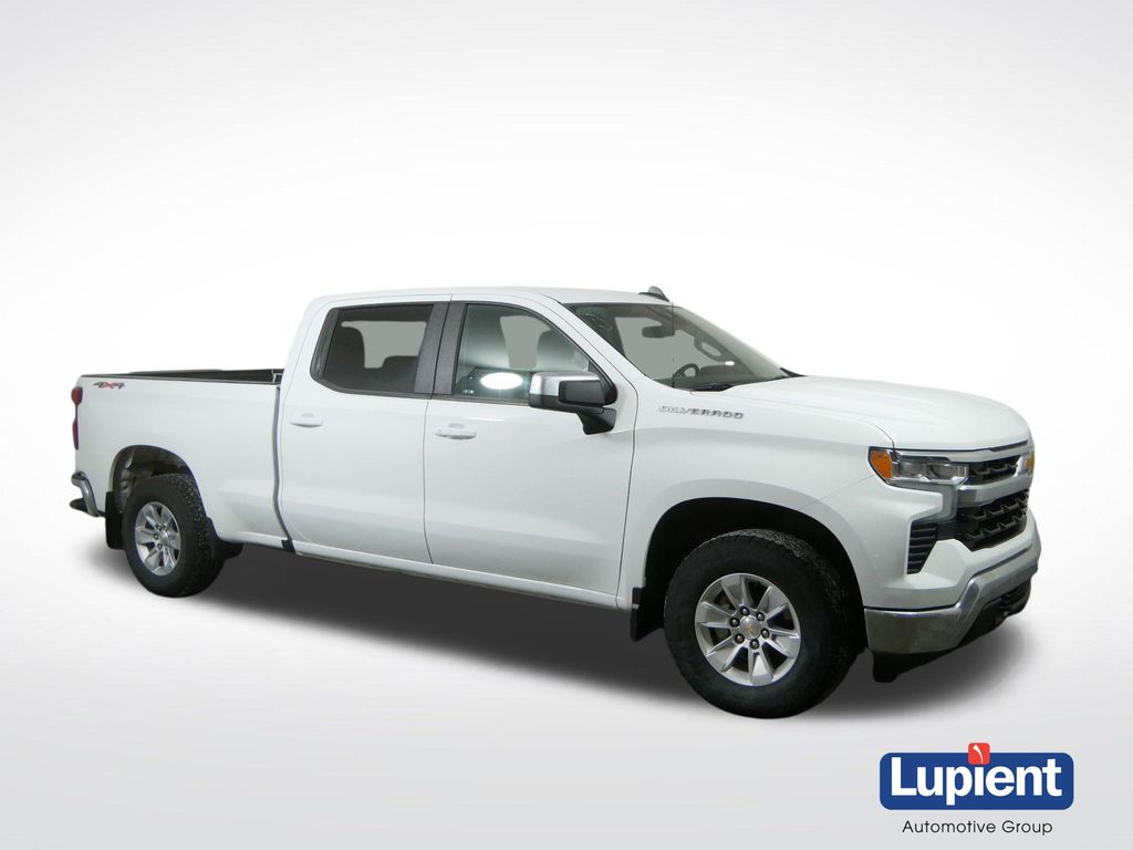 White 2025 Chevrolet Silverado 1500 Pickup Truck Four-Wheel Drive Automatic