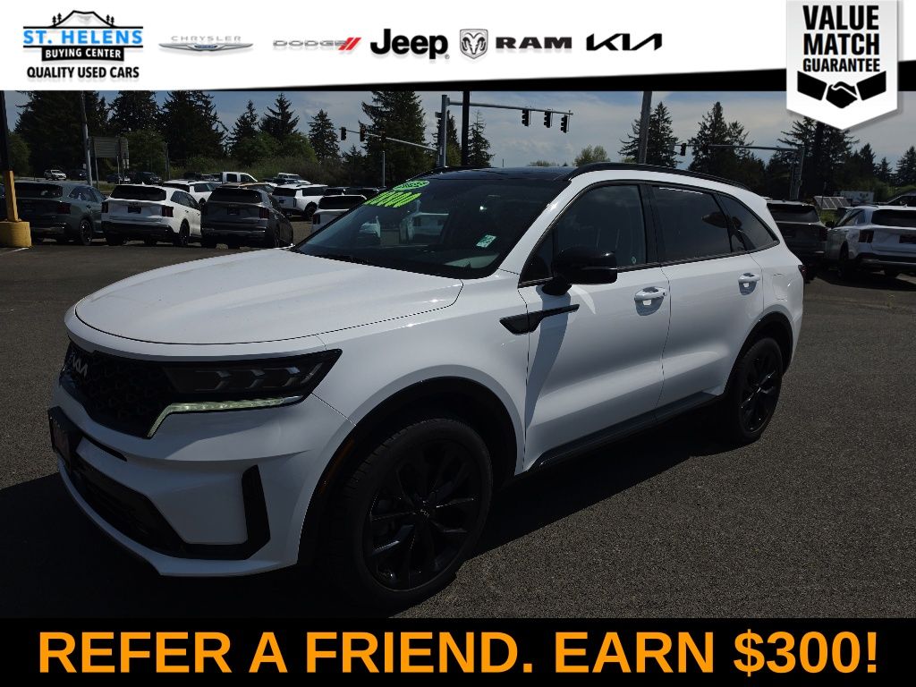 Glacial White Pearl 2022 Kia Sorento SX FWD SUV / Crossover Front-Wheel Drive 8-Speed Dual Clutch